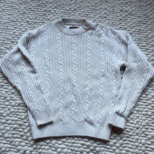 Eddie Bauer Cable knit white sweater